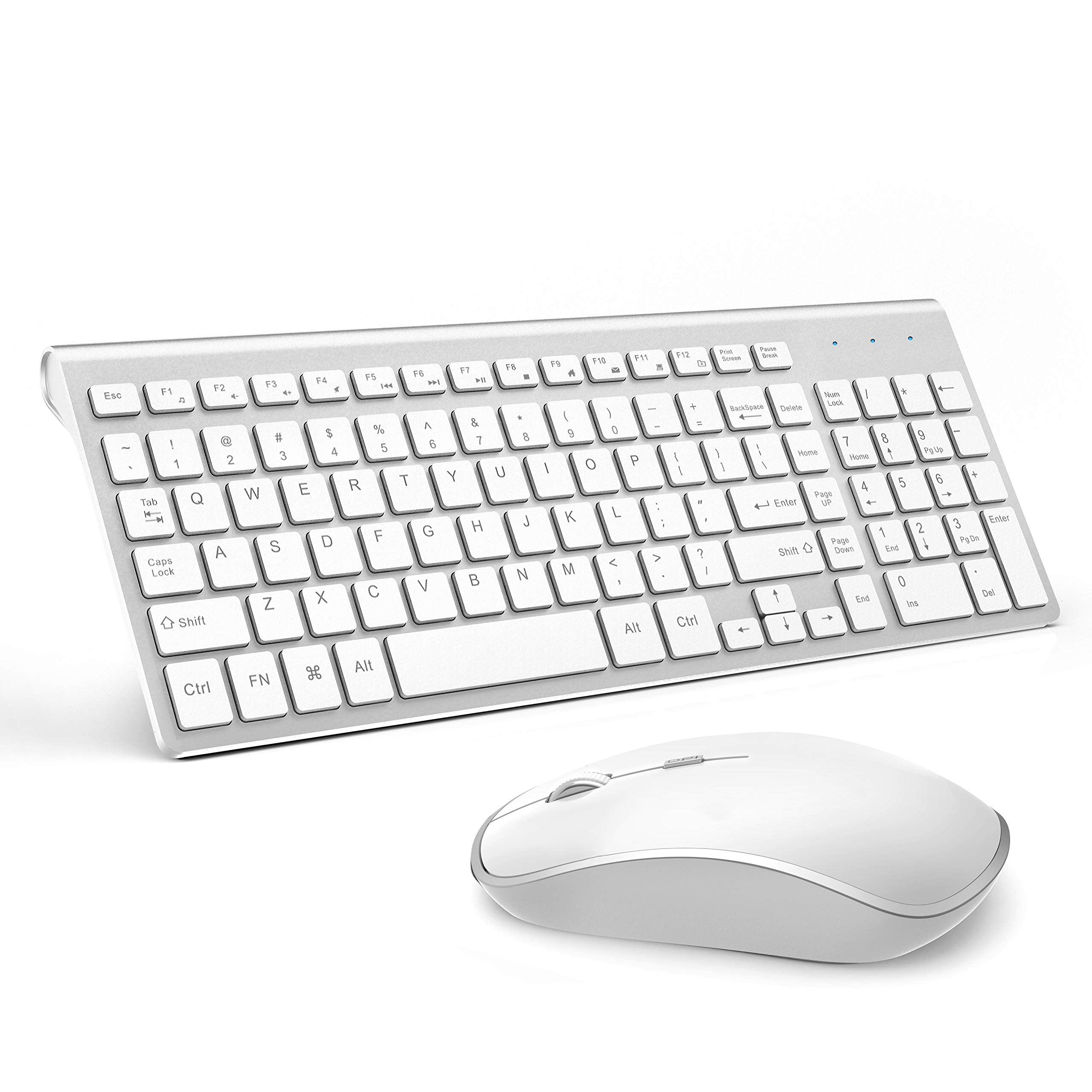 Wireless Keyboard and Mouse Combo (White)