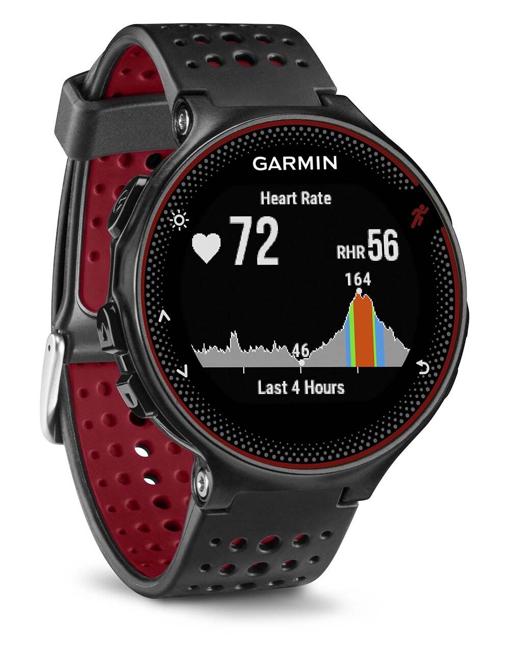 (Black/Marsala Red) - Garmin Forerunner 235 GPS Running Watch with Elevate Wrist Heart Rate and Smart Notifications - Black/Marsala Red