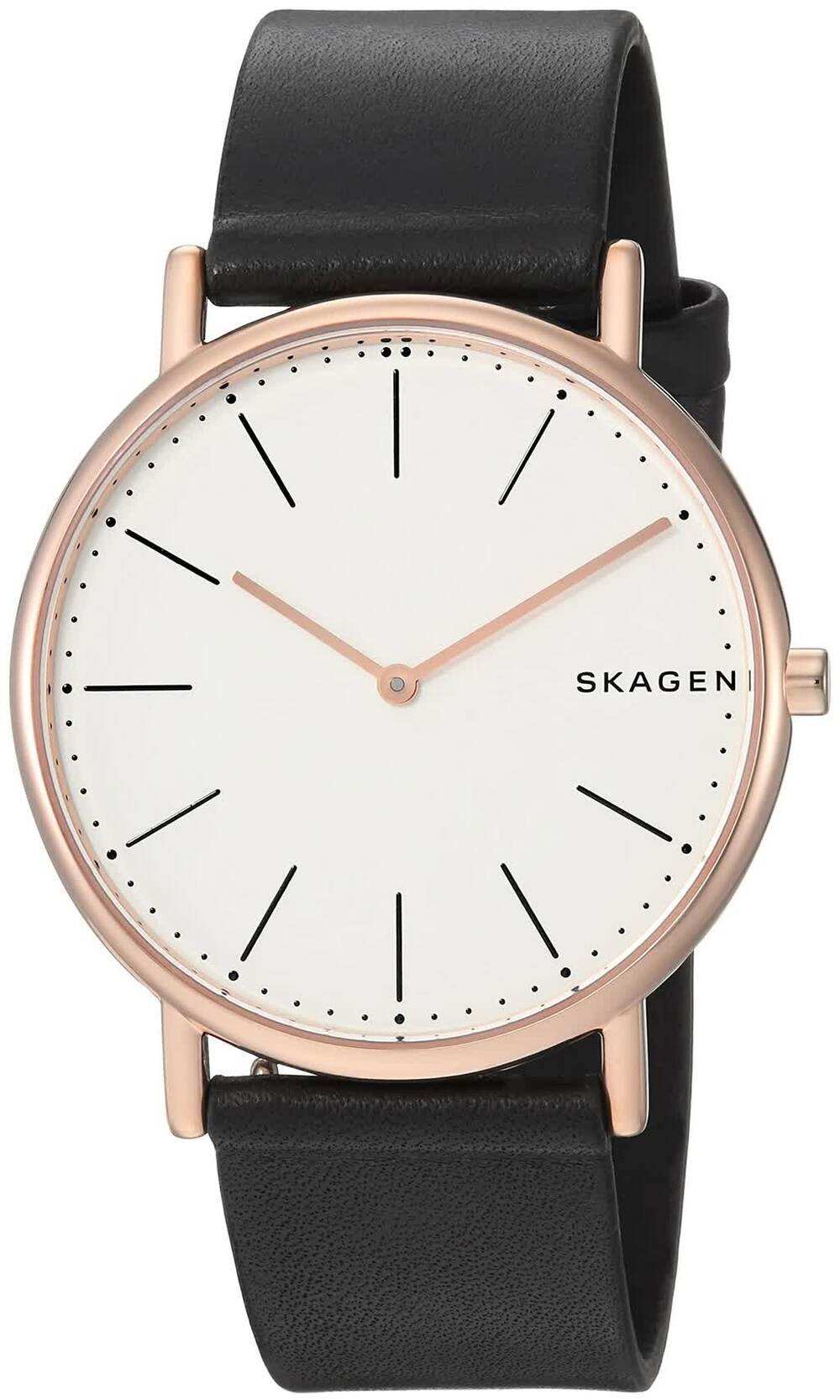 Skagen Men's Quartz Watch analog Display and Leather Strap, SKW6430