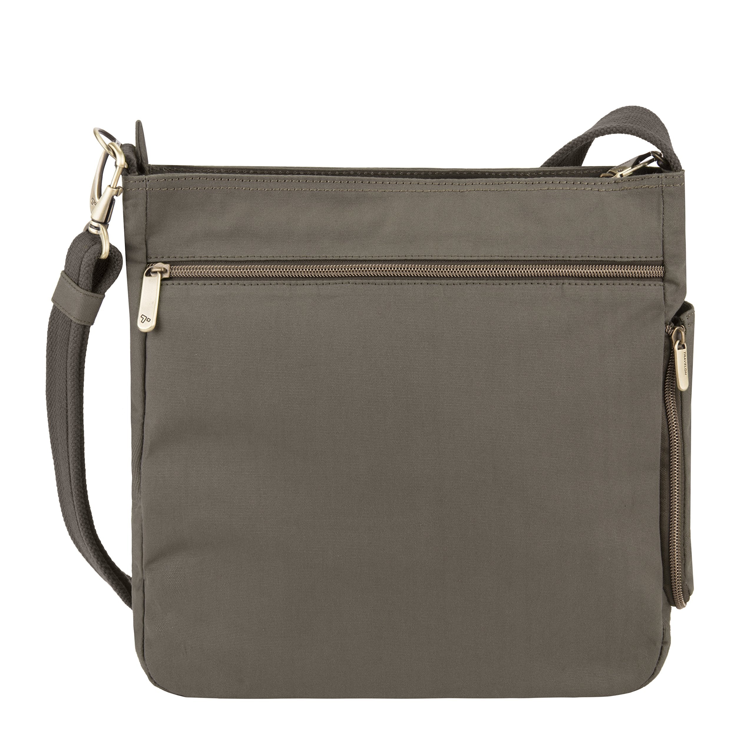 Travelon Travelon Antitheft Courier N/S Crossbody, Stone Gray (gray