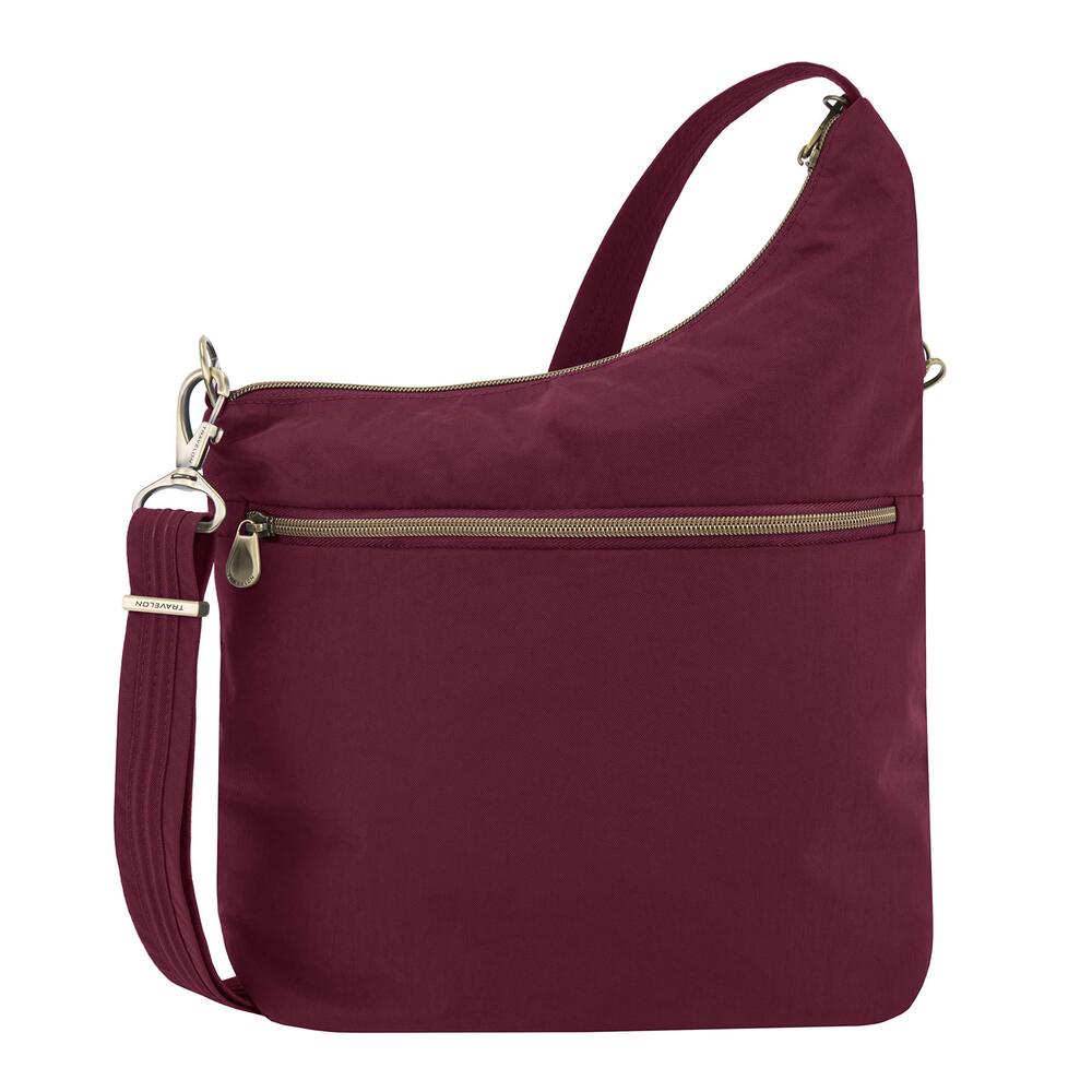 Travelon Travelon Anti-theft Signature 3 Compartment Crossbody, Ruby ...