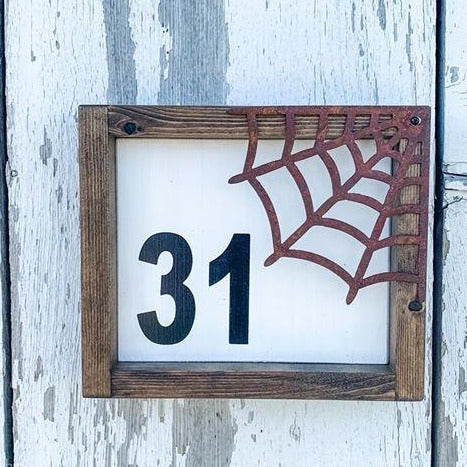 metal spider web decoration