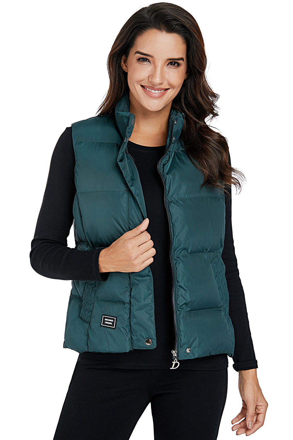 sleeveless puffer jacket ladies