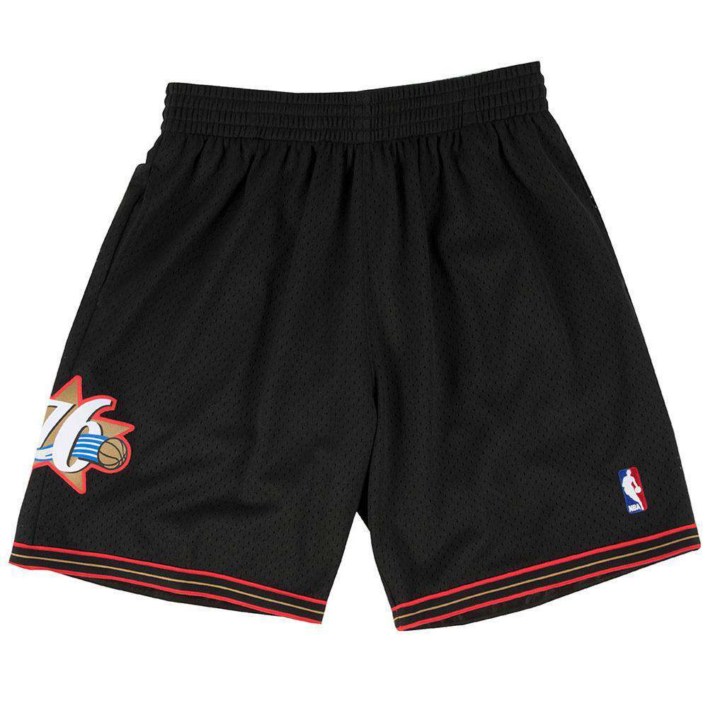 Philadelphia 76ers Mitchell & Ness NBA HWC Swingman Shorts - Black | US ...