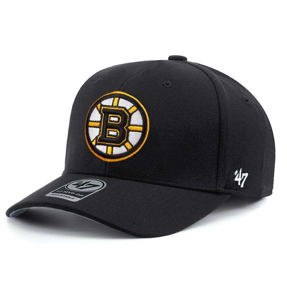 Boston Bruins '47 NHL Audible DB Pre-Curved Snapback Hat - Black | US ...
