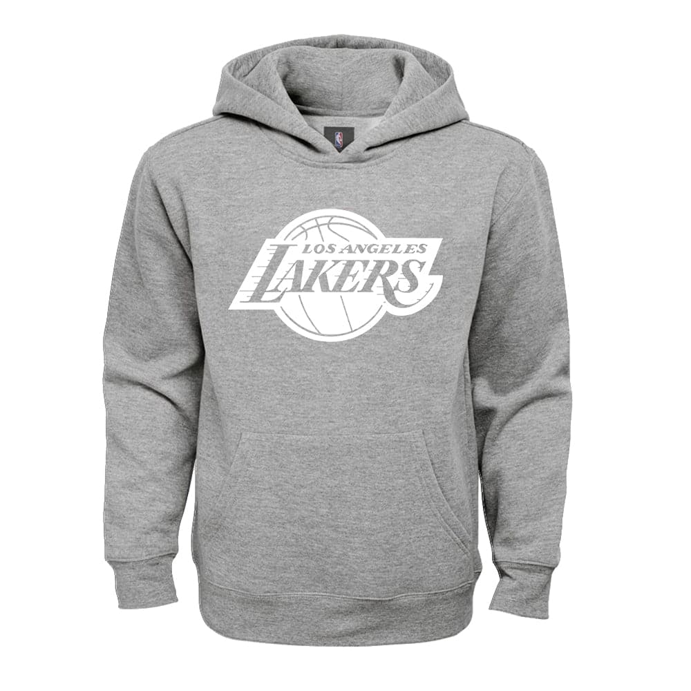 Youths Los Angeles Lakers Outerstuff NBA White Out Logo Hoodie Jumper ...