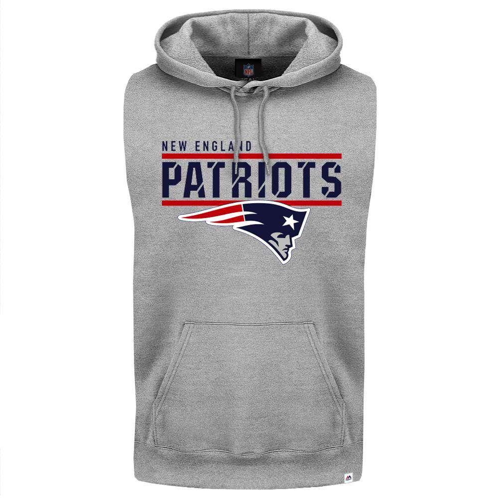 New England Patriots Sweatshirt Men 2XL Hooded NFL Football Pullover  Majestic