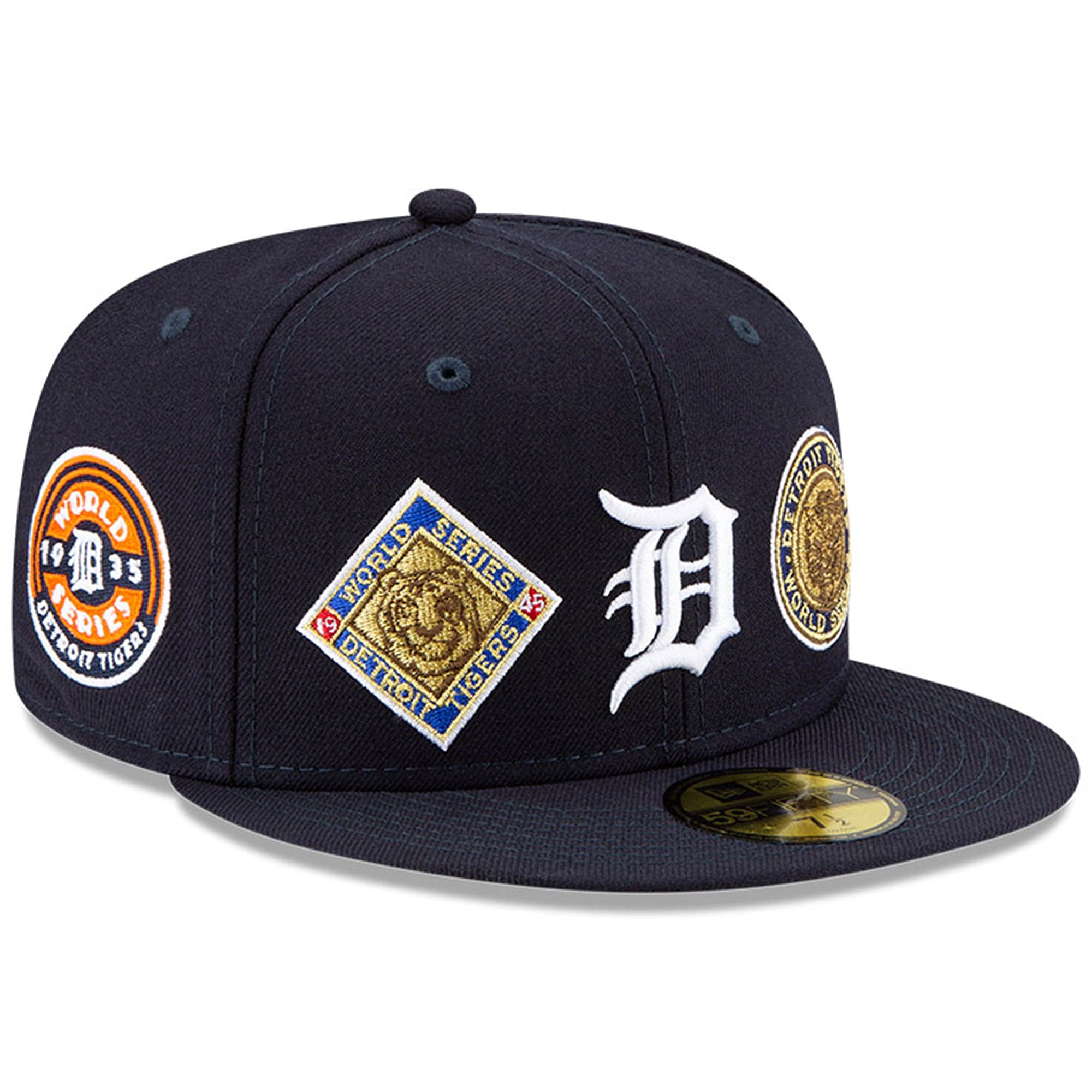 Detroit Tigers New Era MLB Champions Patch 59FIFTY Fitted Hat - Navy ...