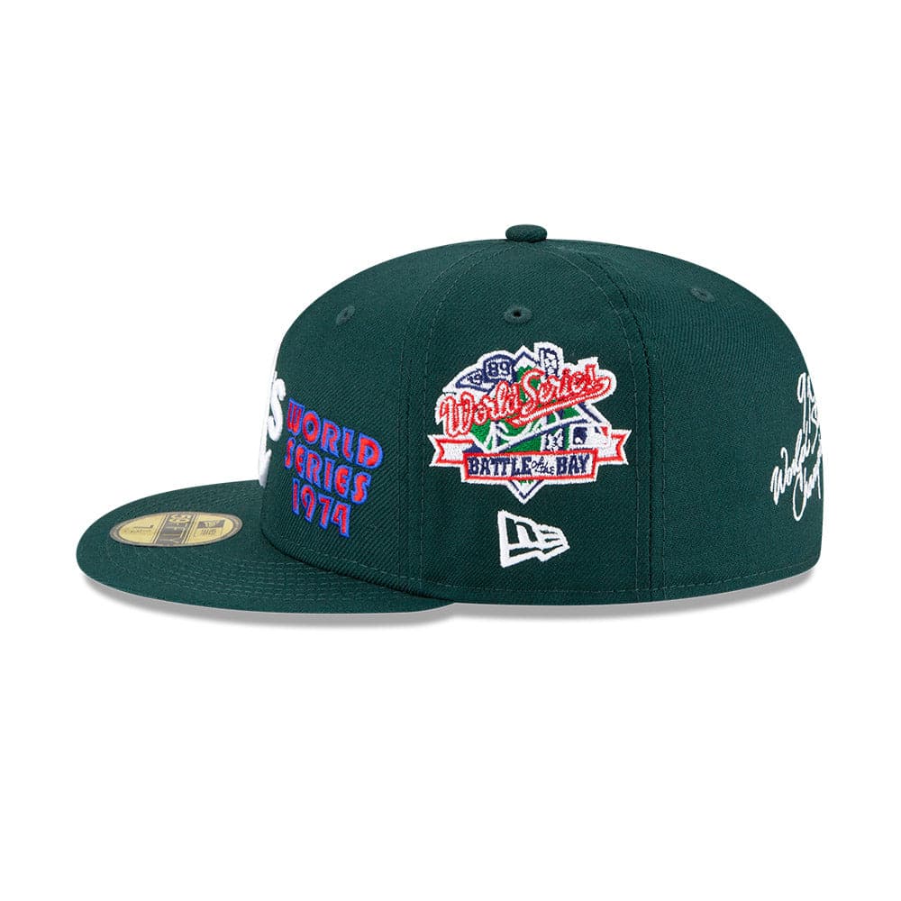 Oakland Athletics New Era MLB Champions Patch 59FIFTY Fitted Hat - Gre ...