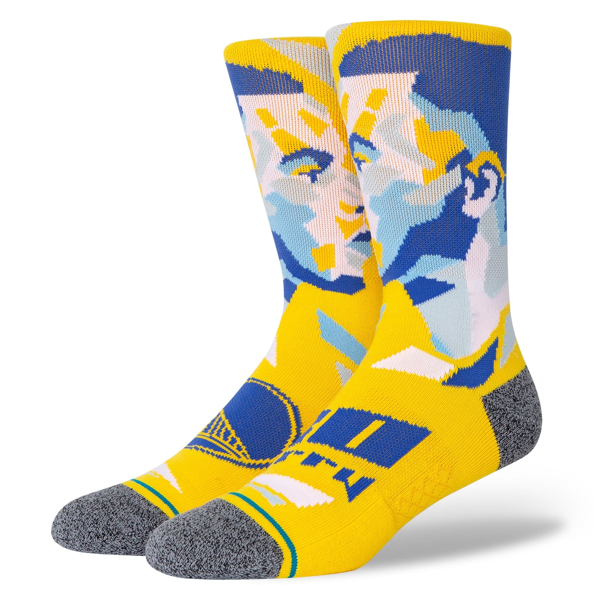 Steph Curry Golden State Warriors Stance NBA Profiler Player Crew Sock ...