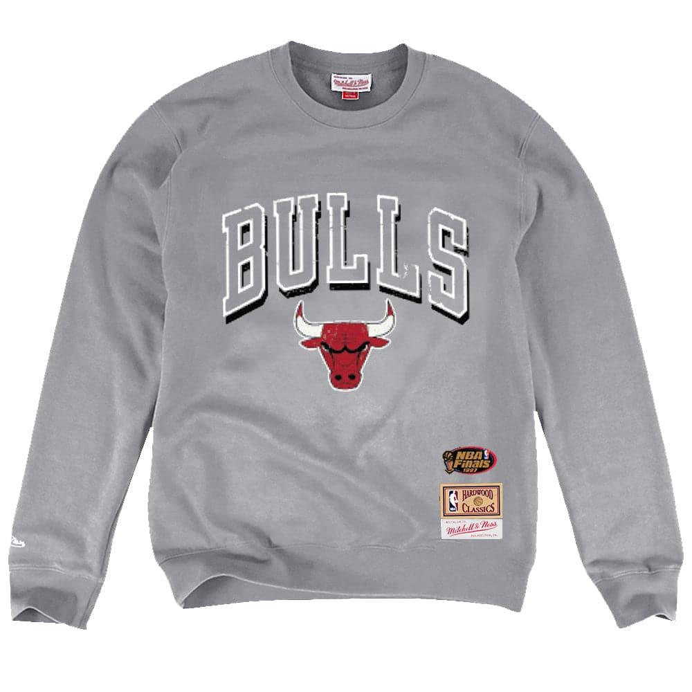 Chicago Bulls Mitchell & Ness NBA Vintage Keyline Crew Jumper - Smoke ...