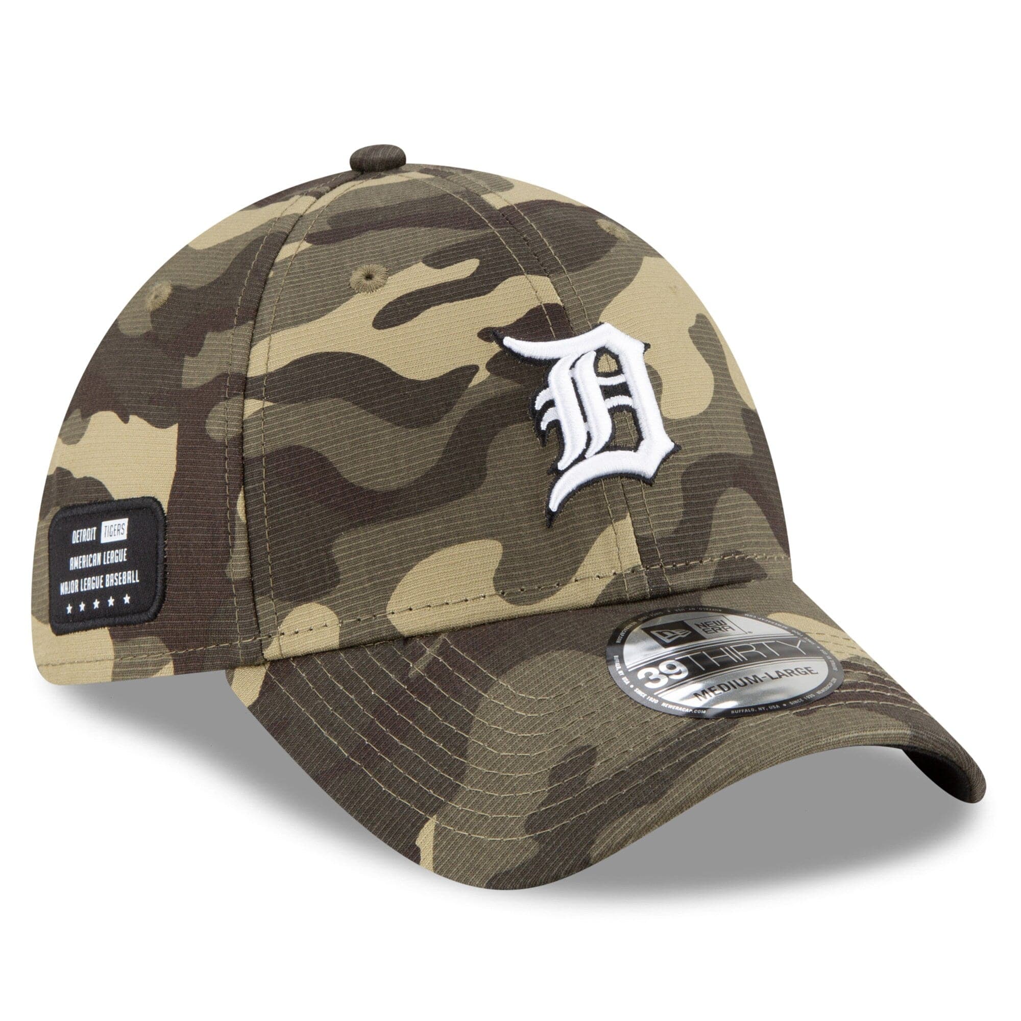 Detroit Tigers New Era MLB 2021 Armed Forces 39THIRTY Flex Fit Curve H ...
