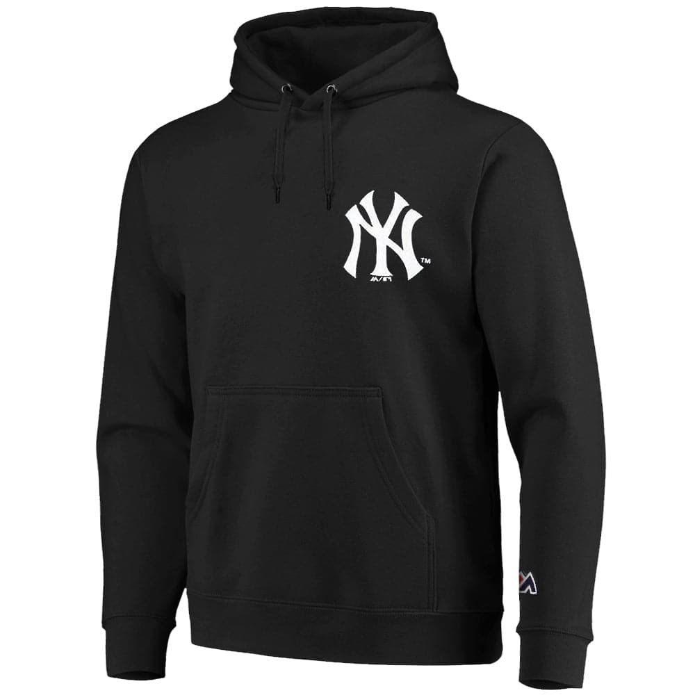 New York Yankees Majestic MLB The Duke Hoodie Jumper - Black | US ...