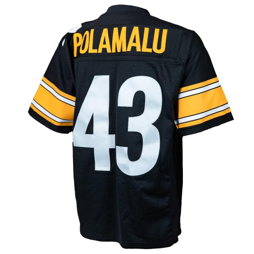 Steelers #43 Troy Polamalu Autographed Mitchell & Ness Split Limited Jersey