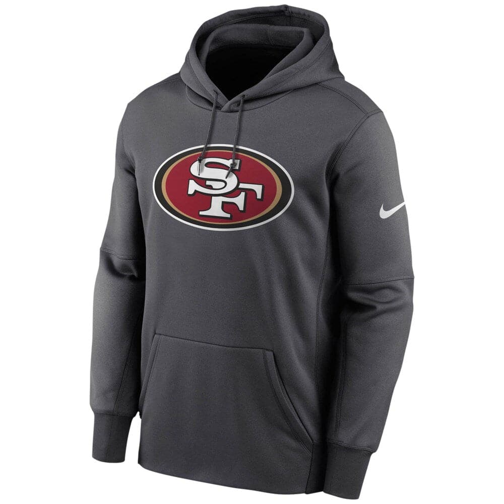San Francisco 49ers Nike NFL Prime Logo Therma Hoodie Jumper - Anthrac ...