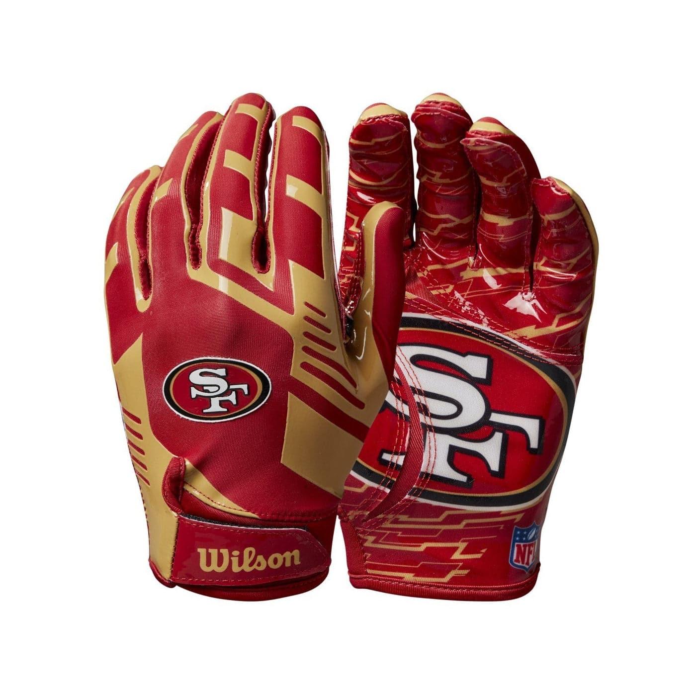 49ers nike football gloves