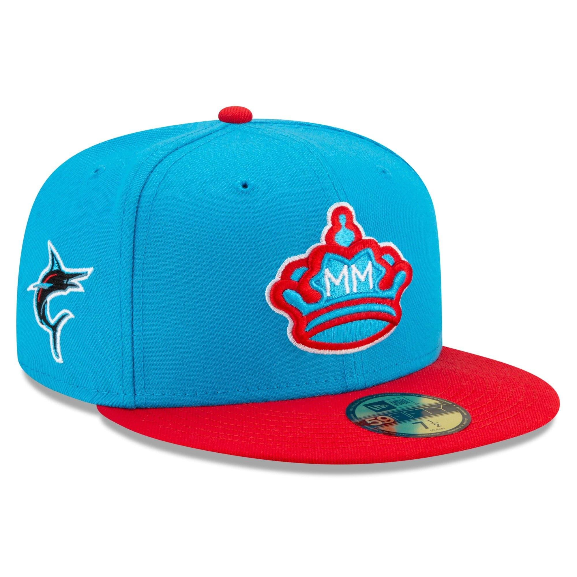 miami marlins light blue fitted hat