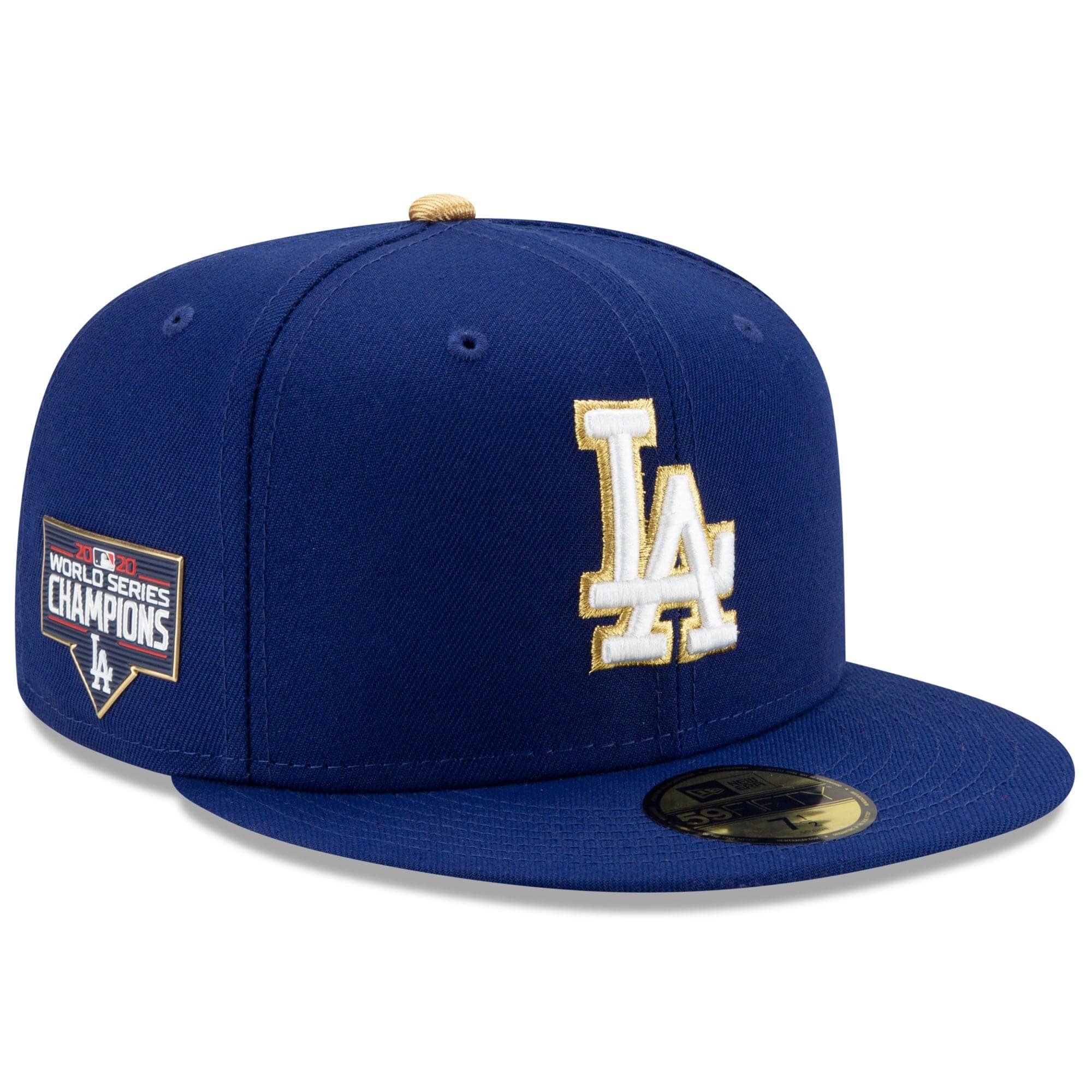 Los Angeles Dodgers New Era MLB Gold 2020 Champions 59FIFTY Fitted Hat