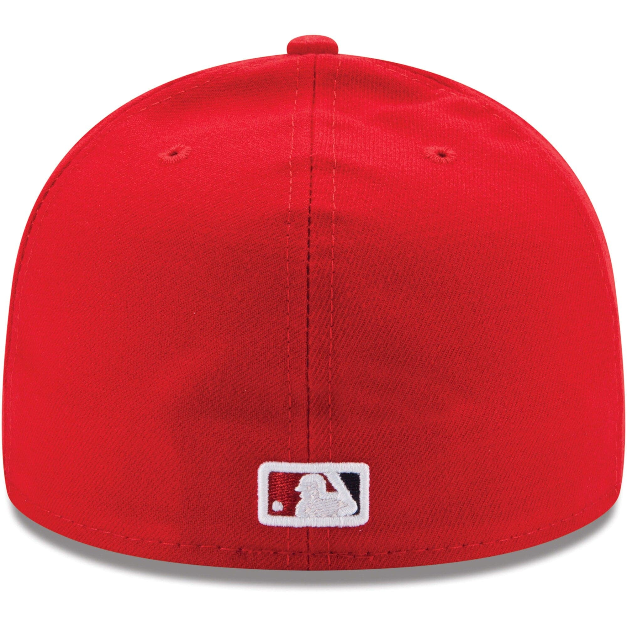 red fitted cap