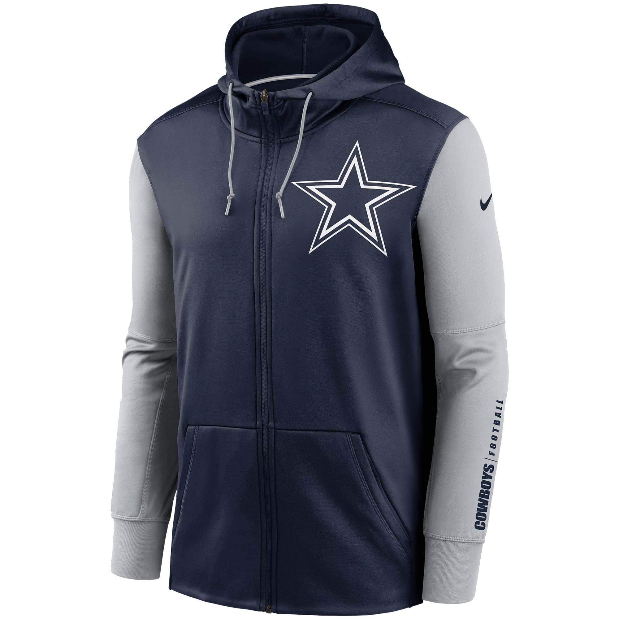 Dallas Cowboys Nike NFL Mascot Full Zip Performance Hoodie Jumper - Na ...