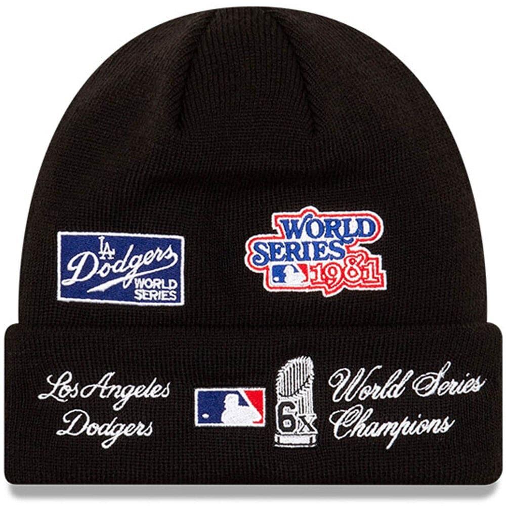 new era los angeles dodgers world series knit beanie