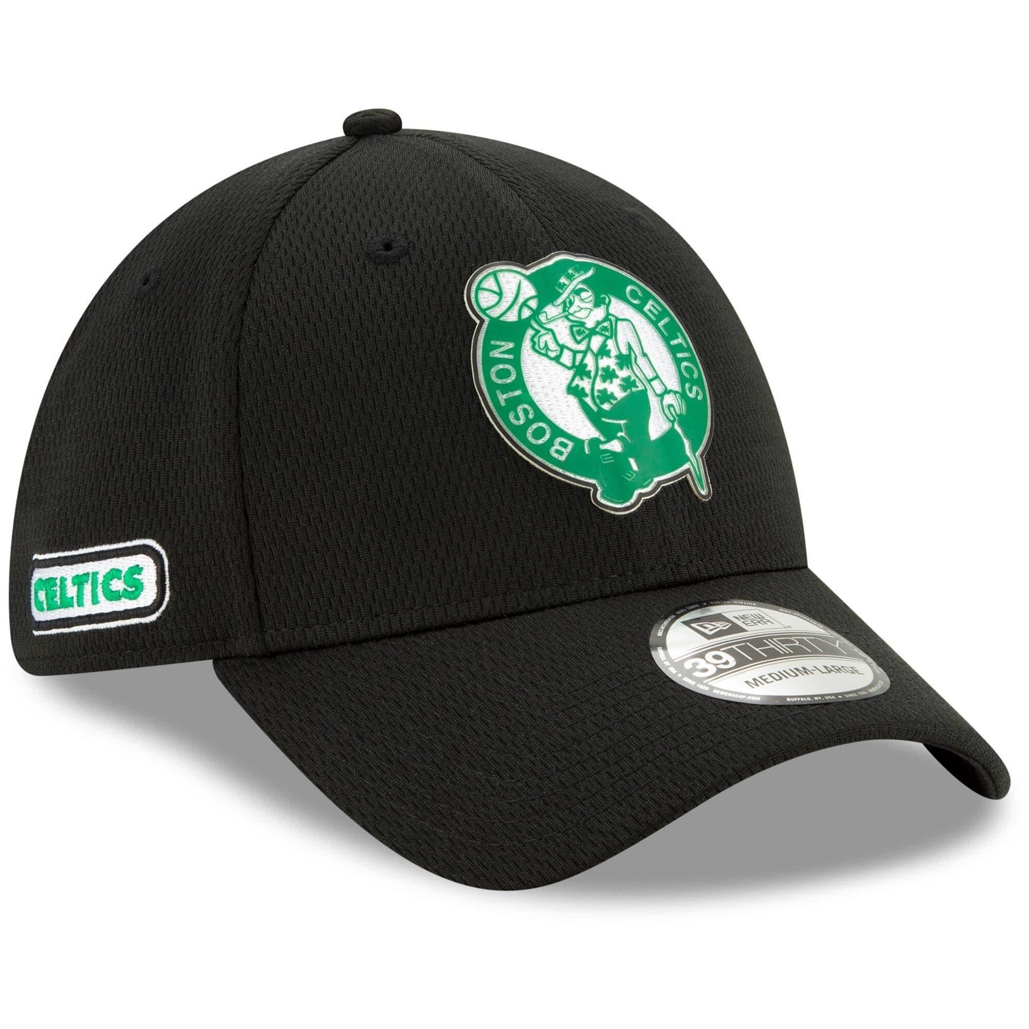 Boston Celtics New Era NBA 2020 Back Half 39THIRTY Flex Fit Curve Hat ...