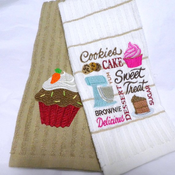 cupcake dish towels