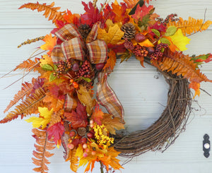 Wreaths For Fall Autumn Wreath Fall Wreath Fall Decorations