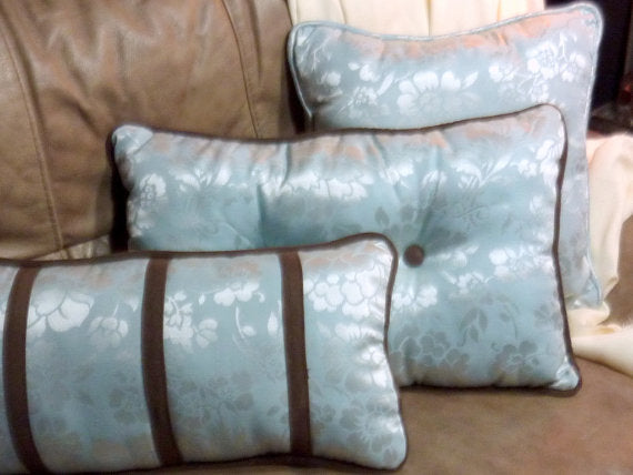 metallic gold accent pillow