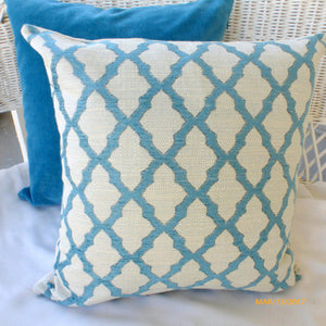 peacock blue pillow