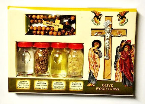 HOLY LAND RELIGIOUS KIT WITH BLESSINGS FROM JERUSALEM