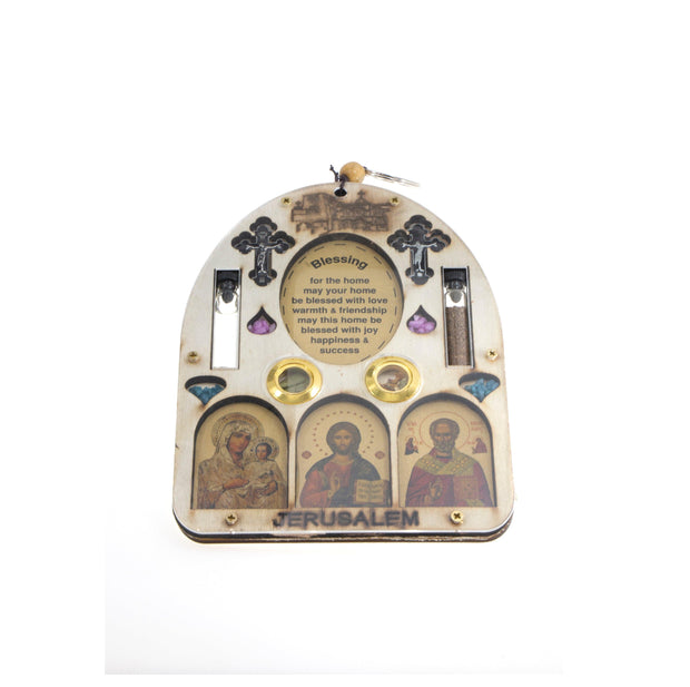 Christian Blessing Icon Set in English / Russian / Spanish from Holyland Jerusalem - Spring Nahal