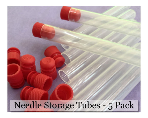 Felting Needle Storage Tube with Cap - 10 Pack