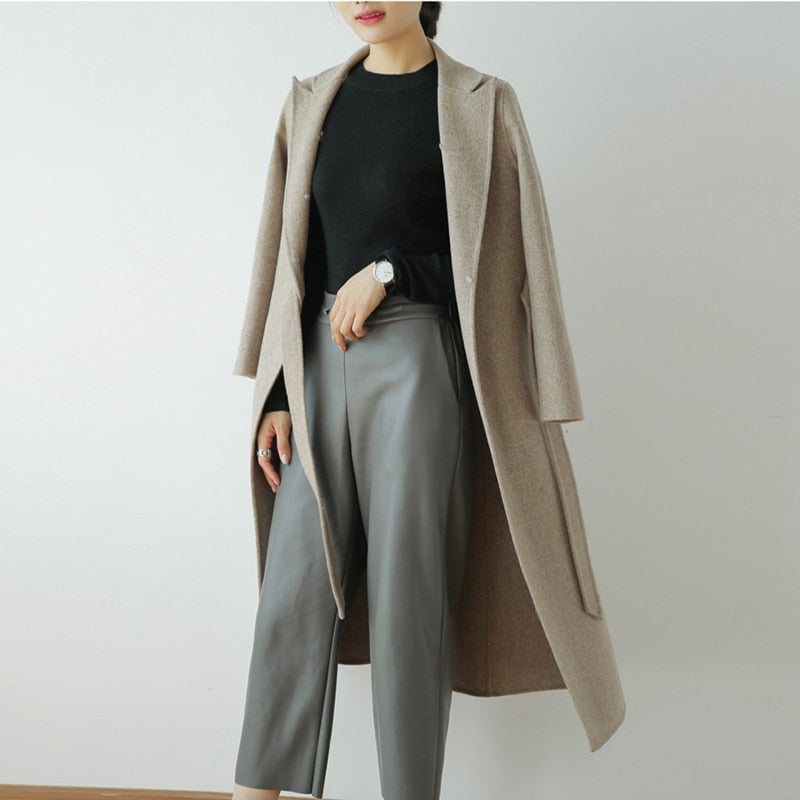 Wool Cloak Fox Fur Collar Removable Woolen Coat – Knot Bene
