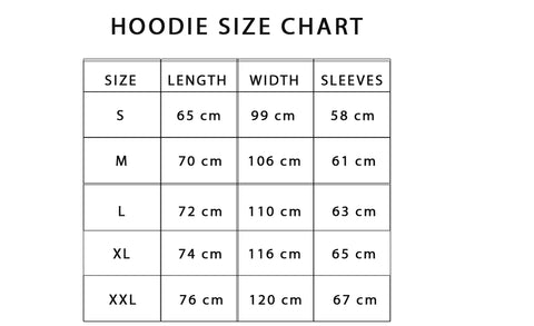 jordan hoodie size chart