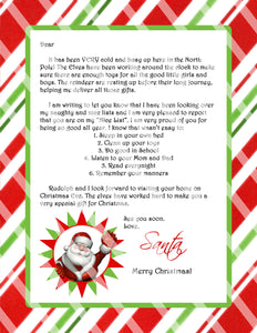 Letter From Santa & Nice List Certificate - Instant Download JPEG (M10 ...