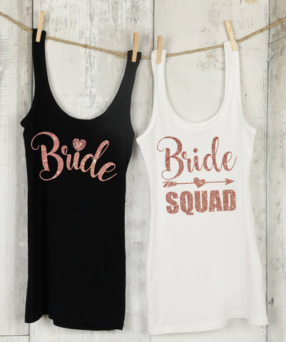 bride squad tank tops