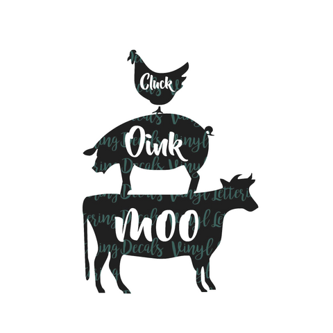 Download Or Create An Account Search Cart 0 Search Home Sign In Create An Account Menu Cart 0 Home Cluck Oink Moo Silhouette Svg Digital Download Use With Cricut Silhouette Cameo Cut File For Use With Cutting Machine Cluck Oink Moo Silhouette Svg