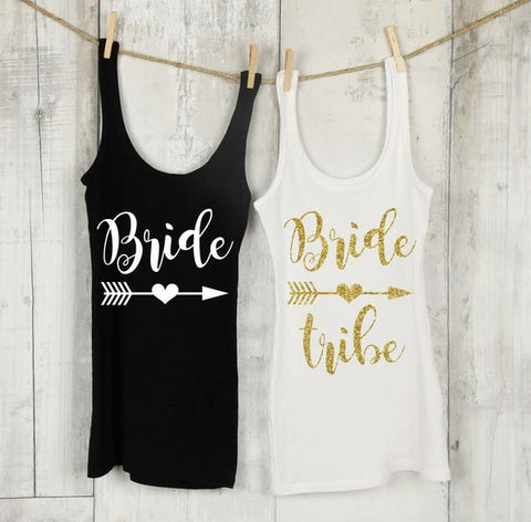 bride tribe tank tops