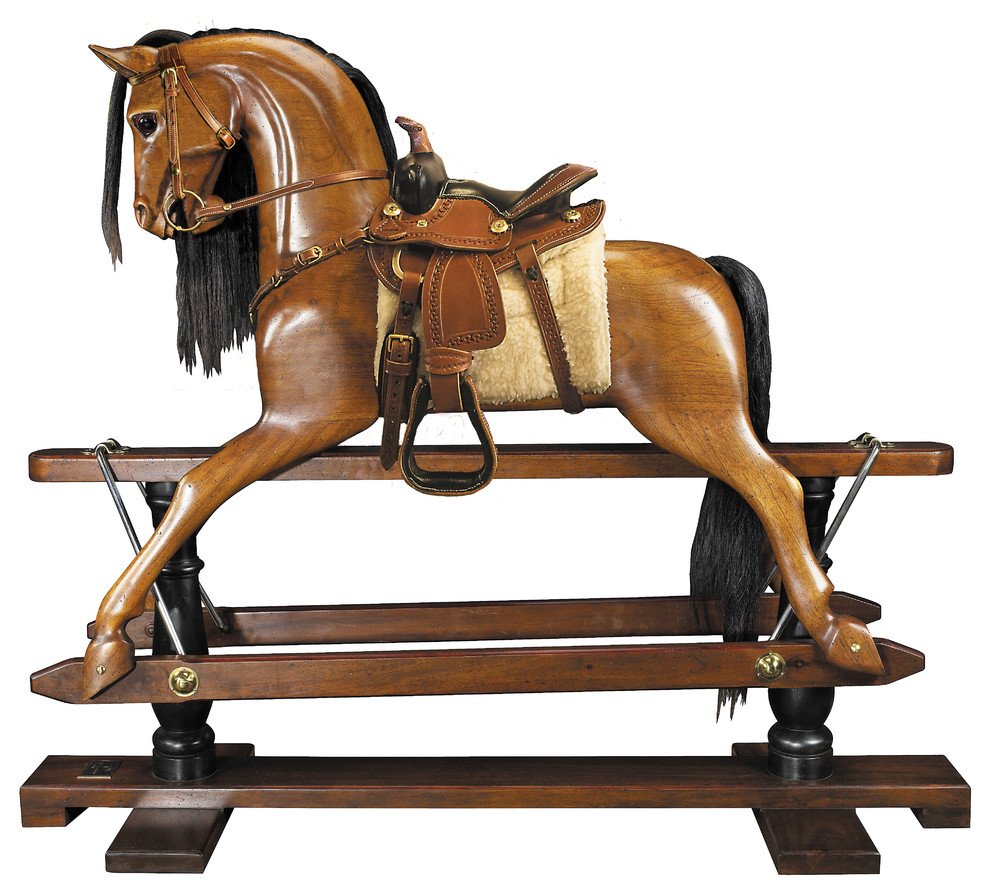 wooden rocking horse