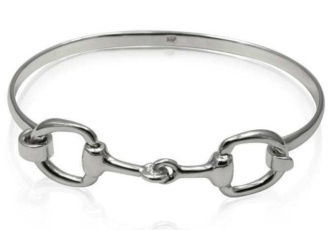 Sterling Silver Pelican Clasp Bangle Bracelet 7 1/2