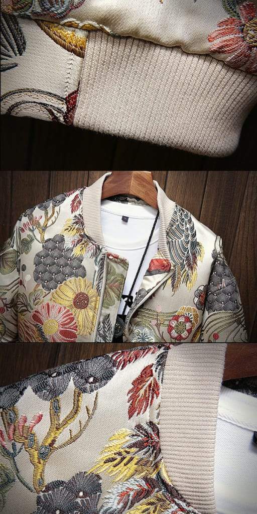 Japanese Embroidery Jacket Loose Baseball Uniform Street-wear Hip Hop 