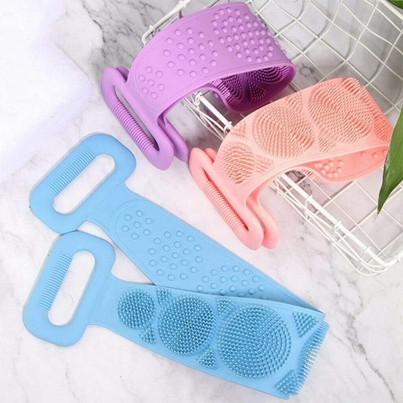 Bath Artifact Shower Silicone Body Brush Belt Exfoliating Wash