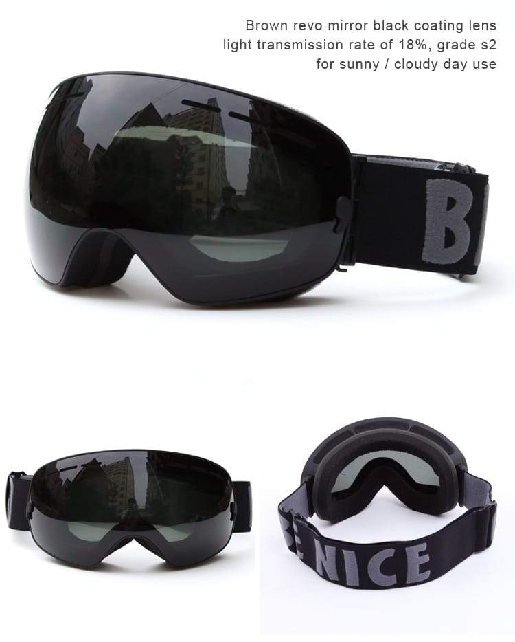 Lunettes de Ski Hiver Double Couches Protection UV Extérieure Anti-buée Unisexe