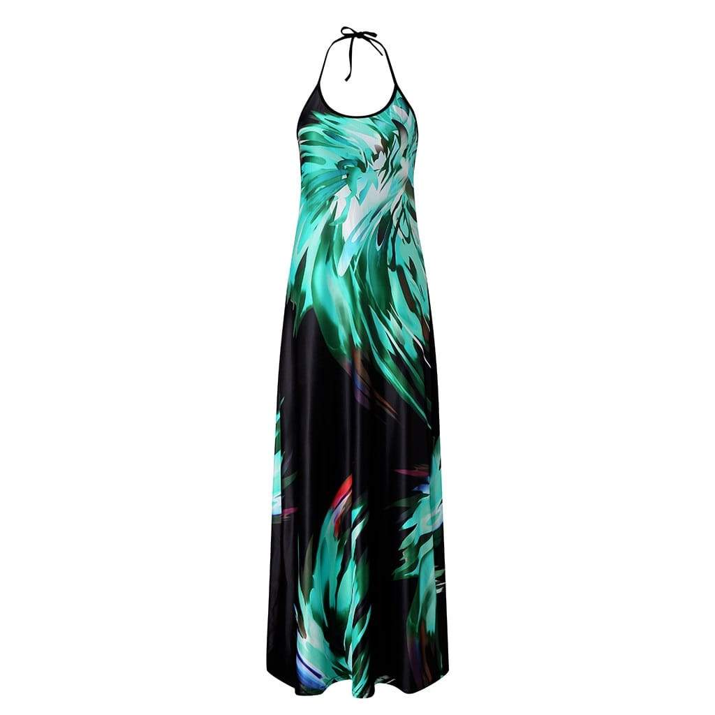 Summer Fall Boho Floral Women Elegant Plus Size Maxi Dress Vestidos 