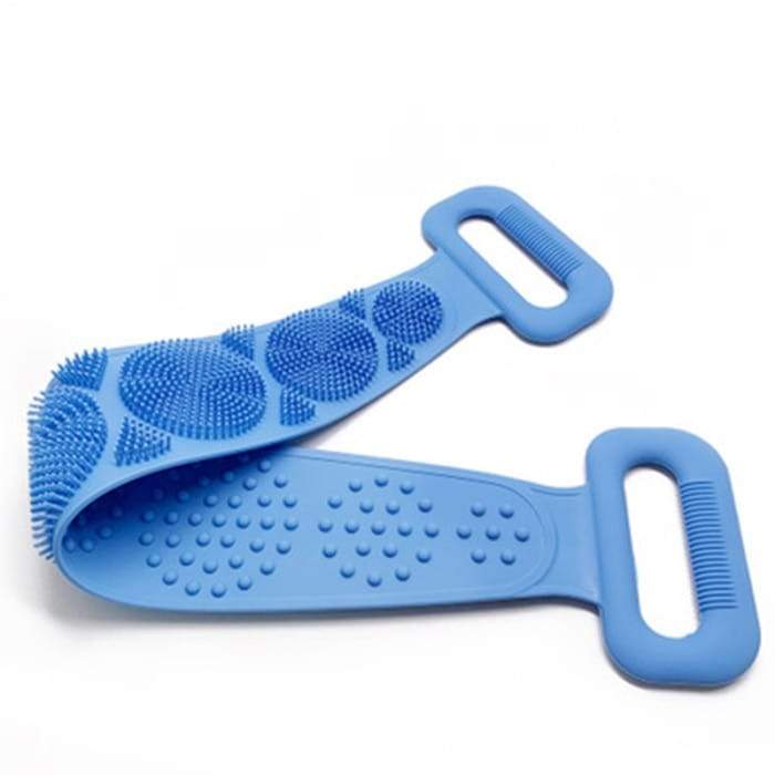 Hot Body Wash Silicone Scrubber Belt Double Side Shower Exfoliating 