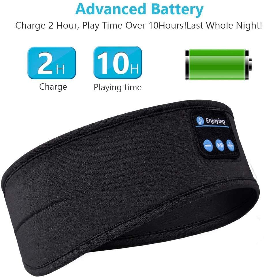 Sleep -hovedtelefoner Bluetooth -hovedbånd, opgradering Soft Sleeping Wireless