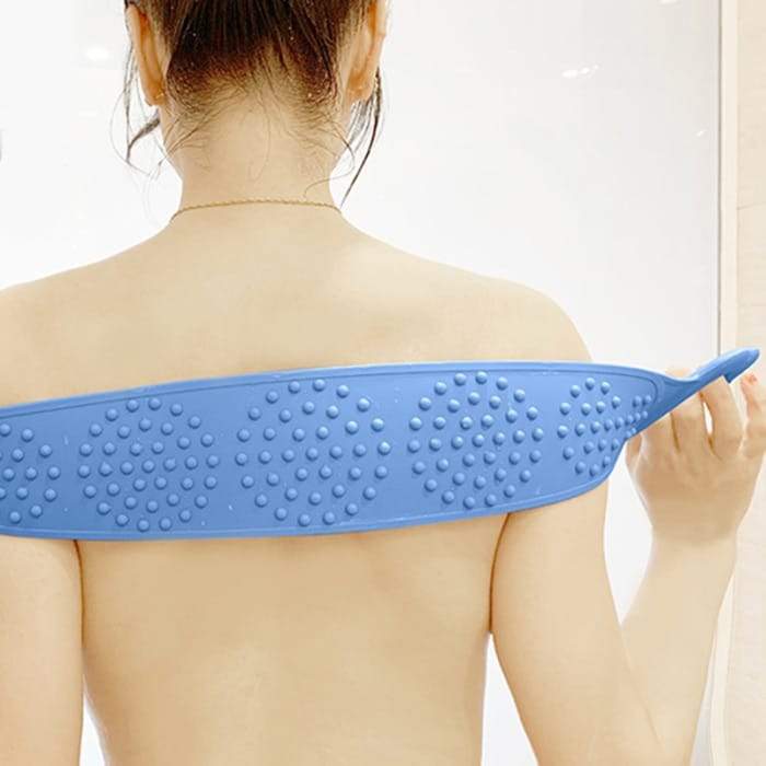 Hot Body Wash Silicone Scrubber Belt Tvöfalt hliðarsturtu exfoliating