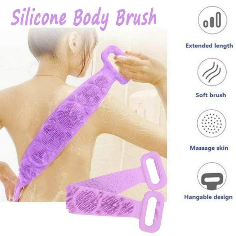 Bath Artifact Shower Silicone Body Brush Belt Exfoliating Wash