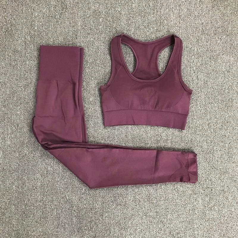 Combinaison de yoga sans couture pour femmes Sportswear Fitness Sport pour femmes Gym